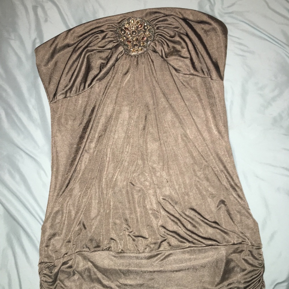 🌟OFFERS🌟. Strapless Studio Y Army Green Top